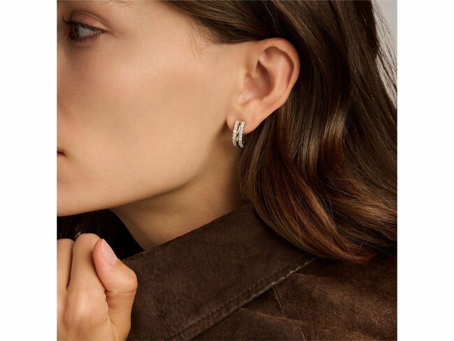Ti Sento | Boucles D'Oreilles | Argent | Plaqué Or | Oxyde De Zirconium | 78101ZY