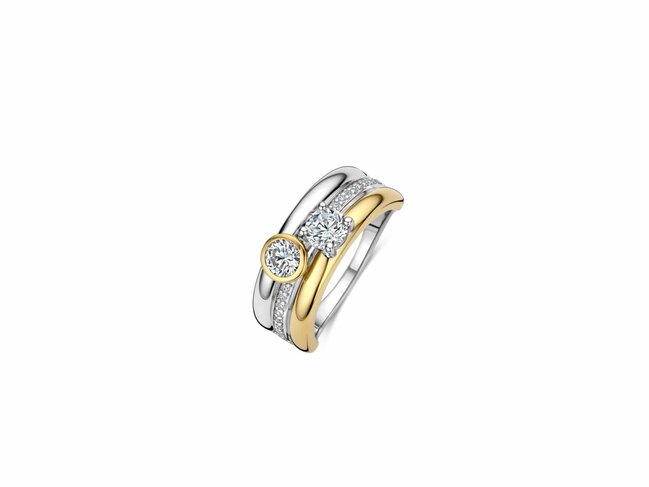 Ti Sento | Bague | Argent | Plaqué Or | Oxyde De Zirconium | 12459ZY
