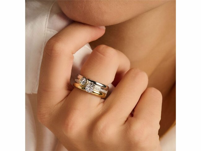 Ti Sento | Bague | Argent | Plaqué Or | Oxyde De Zirconium | 12459ZY