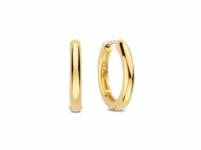 Ti Sento | Boucles D'Oreilles | Créoles | Plaqué Or | 7215SY