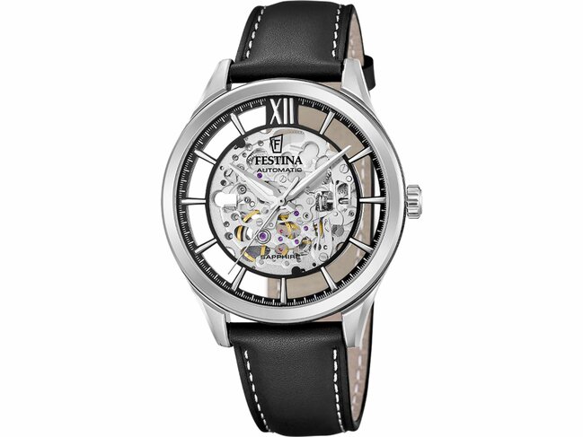 Festina | Homme | Automatique | Squelette | Cuir Noir | 42.8mm| F20793/1