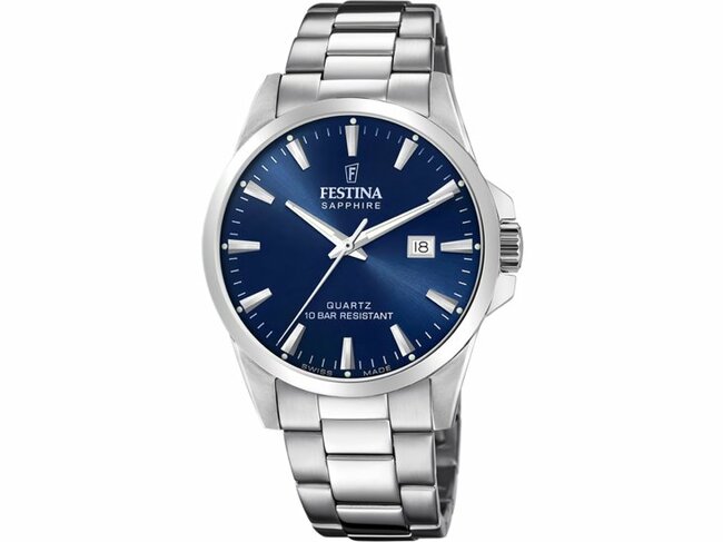 Festina | Homme | Quartz | Swiss Made | Acier Inoxydable | Bleu | ø41mm |  F20024/1
