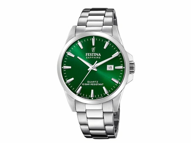 Festina | Homme | Quartz | Swiss Made | Acier Inoxydable | Vert | ø41mm | F20024/6