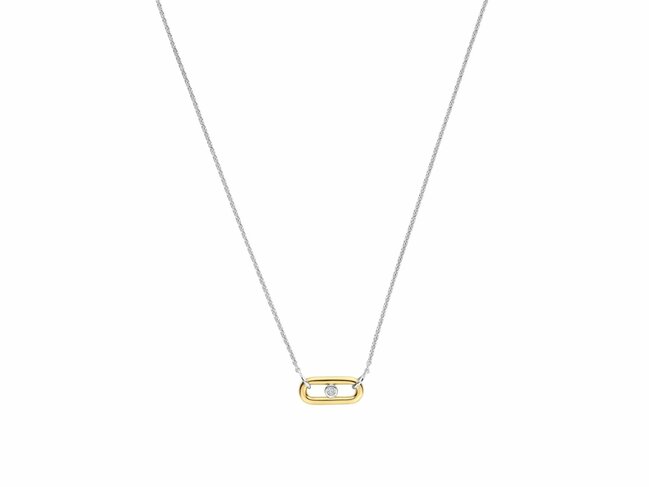 Ti Sento | Collier | Argent | Plaqué Or | Oxyde De Zirconium | 34147ZY