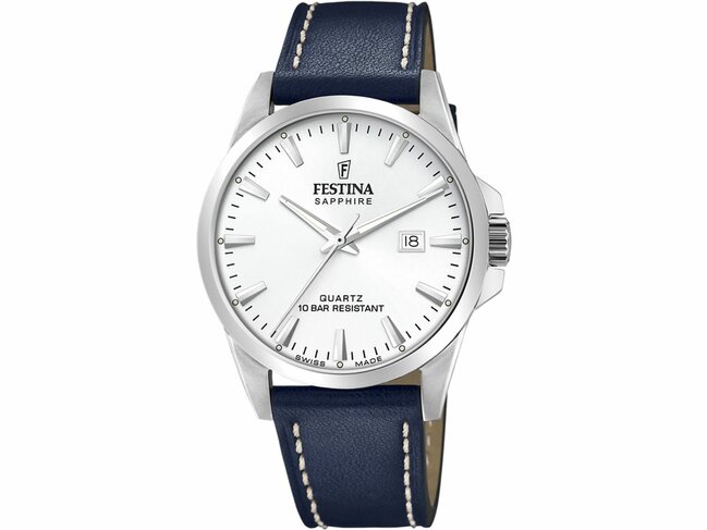 Festina | Homme | Quartz | Swiss Made | Cuir Noir | 41mm | F20025/2