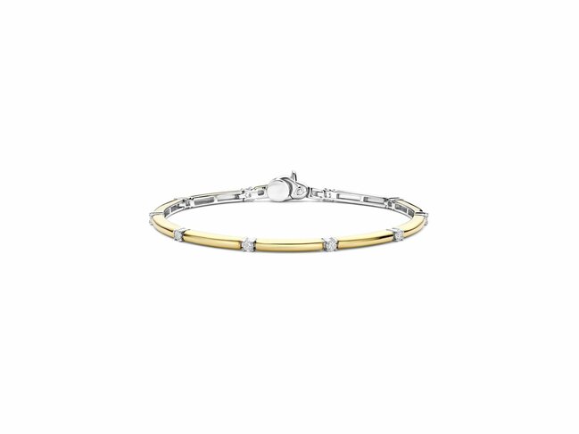 Ti Sento | Bracelet | Rigide | Argent | Plaqué Or | Oxyde De Zirconium | 23099ZY