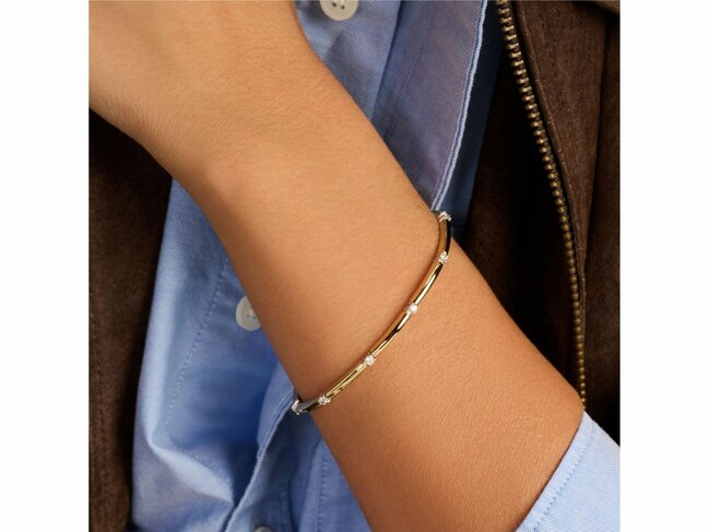 Ti Sento | Bracelet | Rigide | Argent | Plaqué Or | Oxyde De Zirconium | 23099ZY