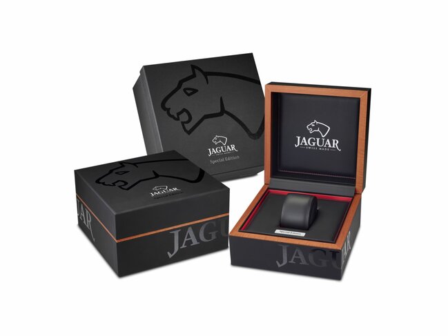 Jaguar | Homme | Automatique | Swiss Made | Cuir Noir | 45mm | J813/A