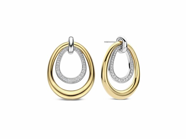 Ti Sento | Boucles D'Oreilles | Argent | Plaqué Or | Oxyde De Zirconium | 78097ZY