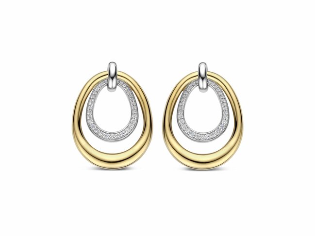 Ti Sento | Boucles D'Oreilles | Argent | Plaqué Or | Oxyde De Zirconium | 78097ZY