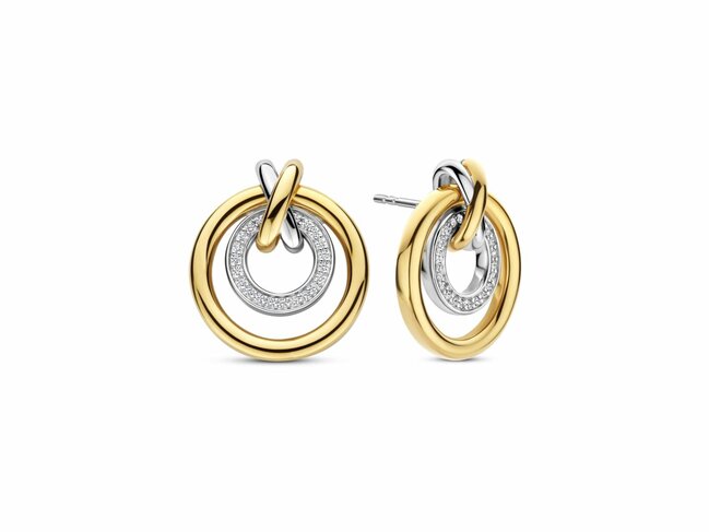 Ti Sento | Boucles D'Oreilles | Argent | Plaqué Or | Oxyde De Zirconium | 78098ZY