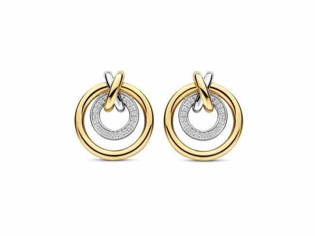 Ti Sento | Boucles D'Oreilles | Argent | Plaqué Or | Oxyde De Zirconium | 78098ZY