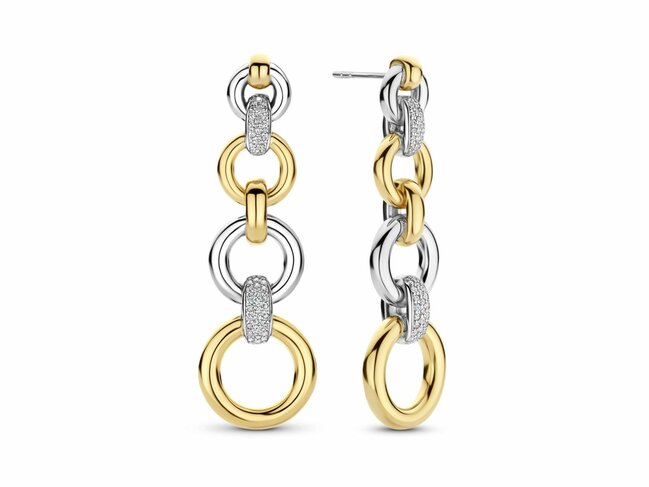Ti Sento | Boucles D'Oreilles | Argent | Plaqué Or | Oxyde De Zirconium | 78090ZY