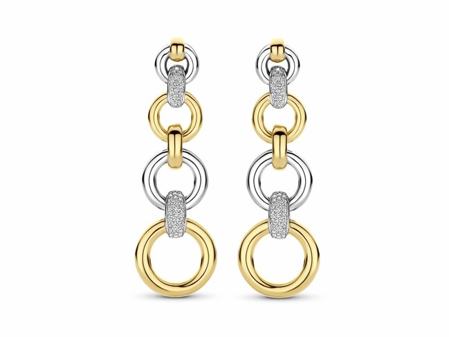 Ti Sento | Boucles D'Oreilles | Argent | Plaqué Or | Oxyde De Zirconium | 78090ZY