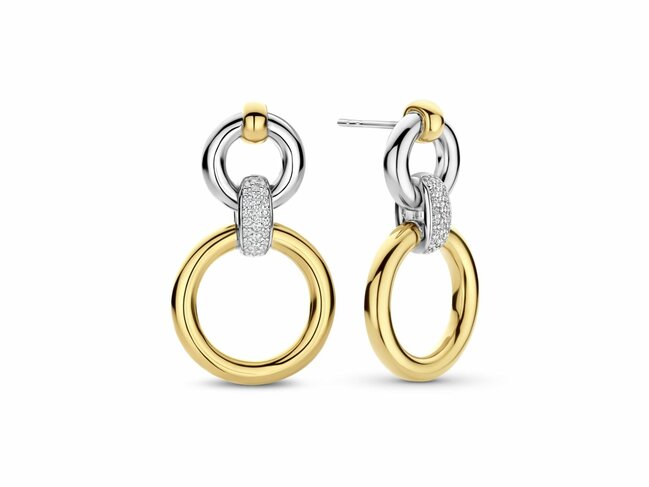 Ti Sento | Boucles D'Oreilles | Argent | Plaqué Or | Oxyde De Zirconium | 78089ZY