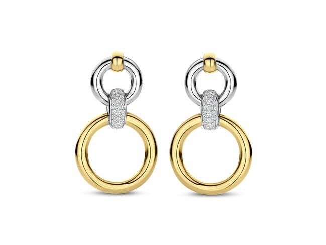 Ti Sento | Boucles D'Oreilles | Argent | Plaqué Or | Oxyde De Zirconium | 78113ZY