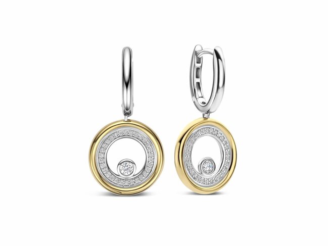 Ti Sento | Boucles D'Oreilles | Argent | Plaqué Or | Oxyde De Zirconium | 78112ZY