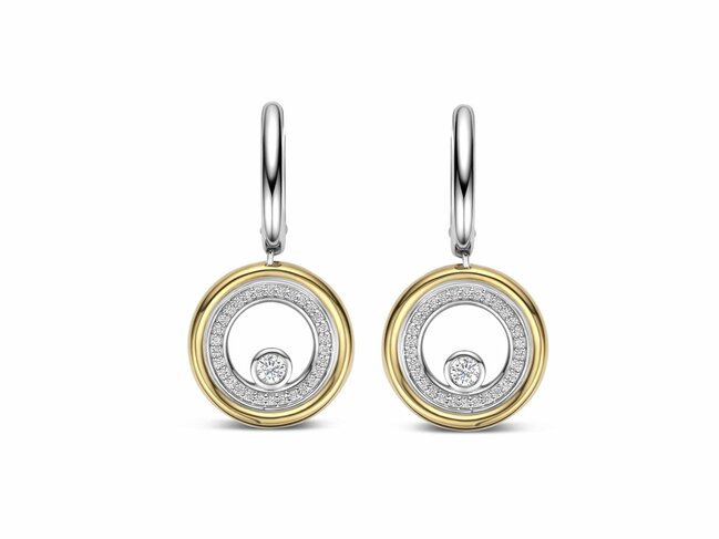 Ti Sento | Boucles D'Oreilles | Argent | Plaqué Or | Oxyde De Zirconium | 78112ZY