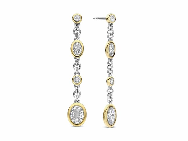 Ti Sento | Boucles D'Oreilles | Argent | Plaqué Or | Oxyde De Zirconium | 78104ZY