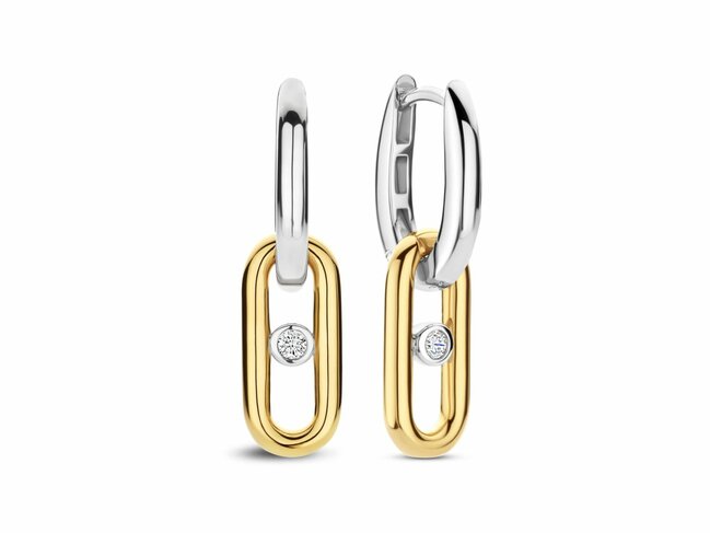 Ti Sento | Boucles D'Oreilles | Argent | Plaqué Or | Oxyde De Zirconium |  78110ZY