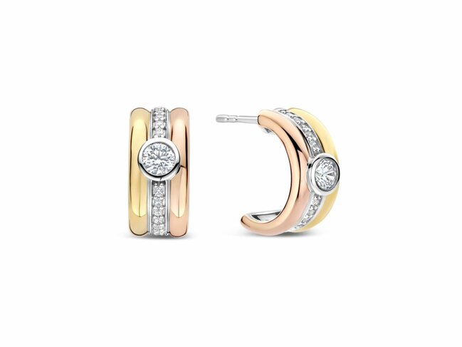 Ti Sento | Boucles D'Oreilles | Argent | Tricolore | Oxyde De Zirconium | 78085TZ