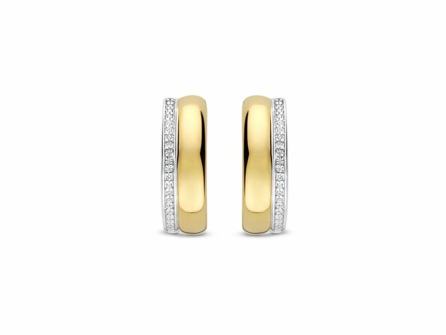 Ti Sento | Boucles D'oreilles | Argent | Plaqué Or | Oxyde De Zirconium | 78102ZY