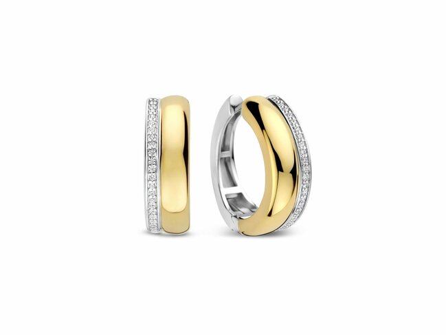 Ti Sento | Boucles D'oreilles | Argent | Plaqué Or | Oxyde De Zirconium | 78102ZY