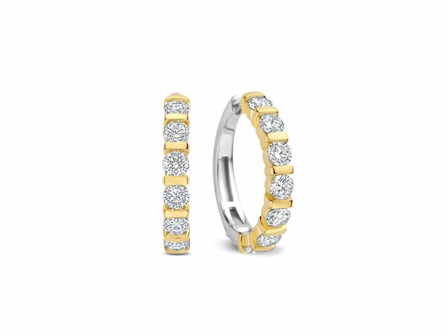 Ti Sento | Boucles D'Oreilles | Argent | Plaqué Or | Oxyde De Zirconium | 78084ZY