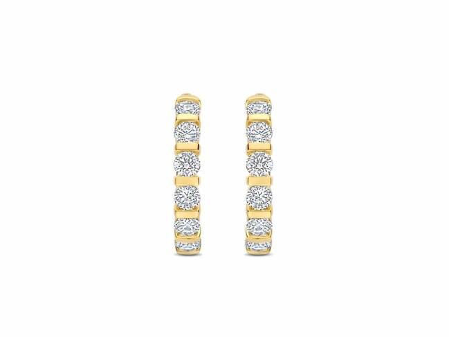 Ti Sento | Boucles D'Oreilles | Argent | Plaqué Or | Oxyde De Zirconium | 78084ZY