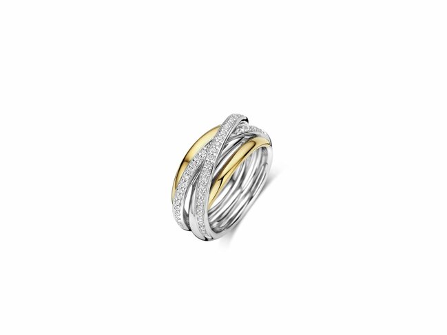 Ti Sento | Bague | Argent | Plaqué Or | Oxyde De Zirconium | 12056ZY