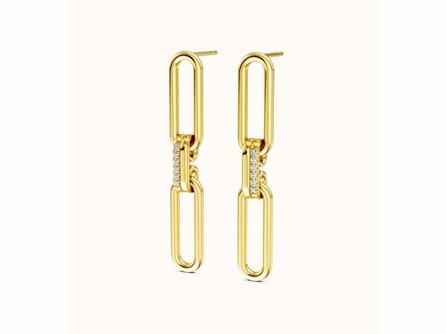 Diamanti Per Tutti | Boucles d'Oreilles | Plaqué Or | Diamants 0.036cts | M2855-3S4