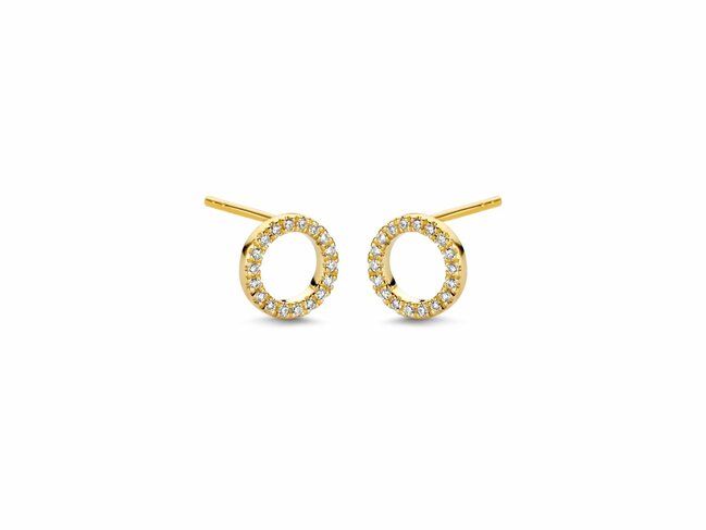 Diamanti Per Tutti | Boucles d'Oreilles | Plaqué Or |Diamants | M2108-3S4