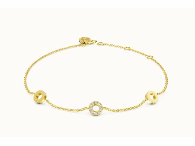 Diamanti Per Tutti | Bracelet | Plaqué Or | Diamant | M2794-3S1