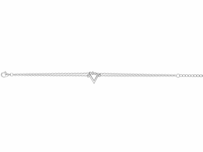 Loumya Silver | Bracelet | Argent | Double Chaîne |  V | 70300620