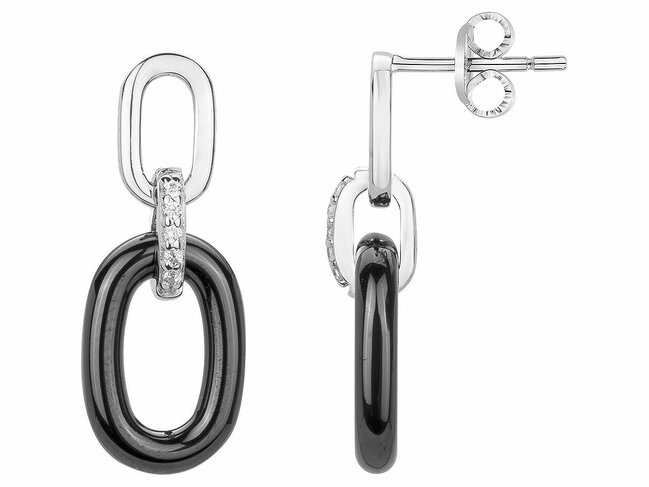 Loumya Silver | Boucles d'Oreilles | Argent | Céramique | Oxyde de Zirconium | 1-42-0175
