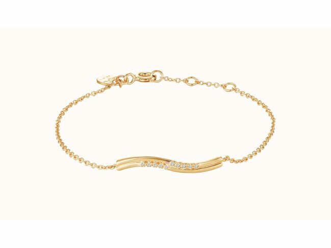 Diamanti Per Tutti | Bracelet | Argent | Plaqué Or | Diamant M2599-3S1