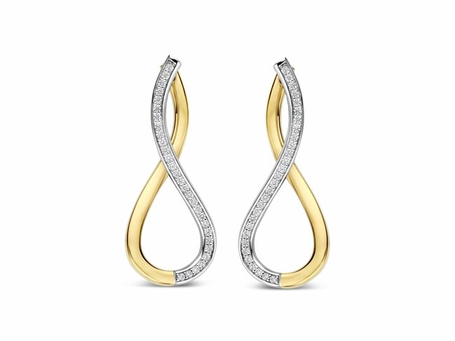 Ti Sento | Boucles d'Oreilles | Argent | Plaqué Or | Oxyde de Zirconium | 78087ZY