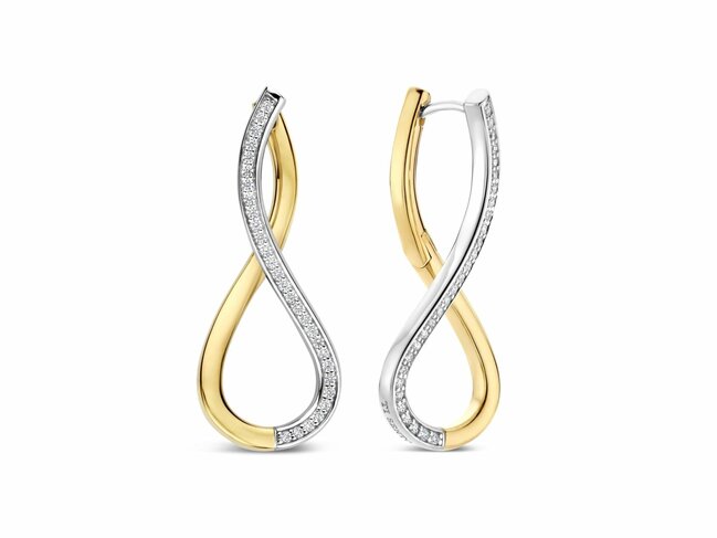 Ti Sento | Boucles d'Oreilles | Argent | Plaqué Or | Oxyde de Zirconium | 78087ZY