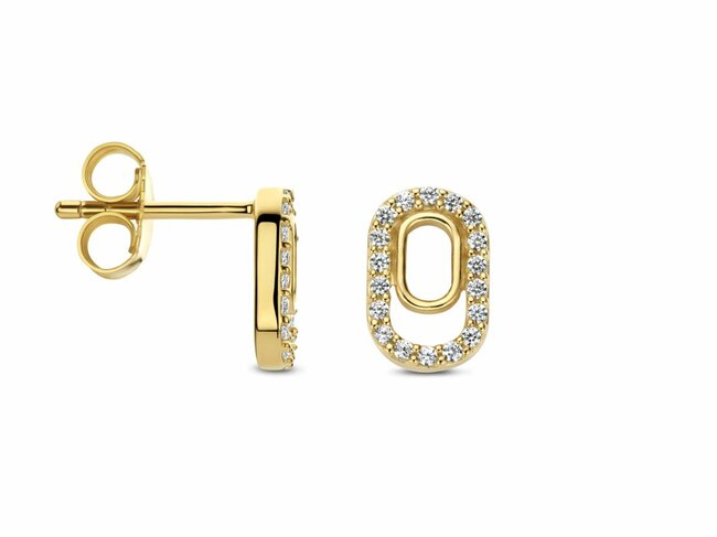 Naiomy Silver | Boucles d'Oreilles | Plaqué Or | Oxyde de Zirconium | N6S66