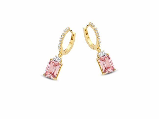 Naiomy Silver | Boucles d'Oreilles | Plaqué Or | Oxyde de Zirconium | N6E62