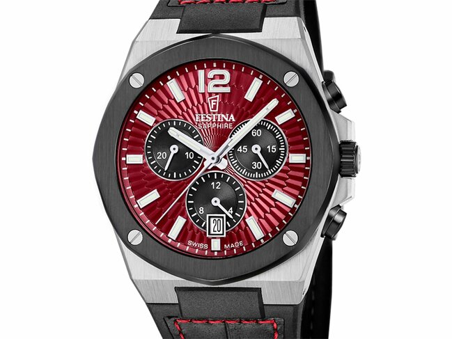 Festina | Homme | Quartz | Swiss Made Vallée | Cuir Noir | 42.6mm | F22003/5