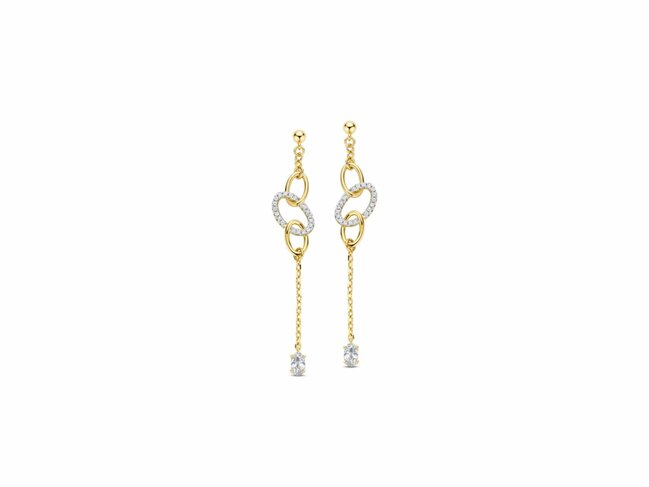Naiomy Silver | Boucles d'Oreilles | Plaqué Or | Oxyde de Zirconium | N6I52