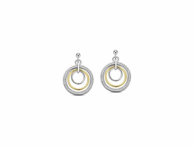 Naiomy Silver | Boucles d'Oreilles | Argent | Bicolore | Oxyde de Zirconium | N6D58