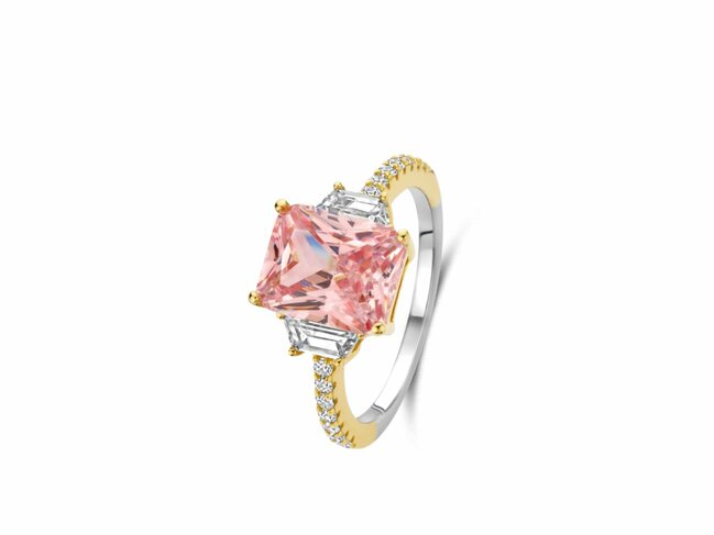 Naiomy Silver | Bague | Argent | Plaqué Or | Oxyde de Zirconium | N6E60