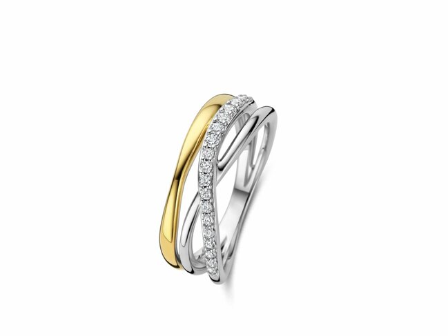 Naiomy Silver | Bague | Argent | Bicolore | Oxyde de Zirconium | N6P51