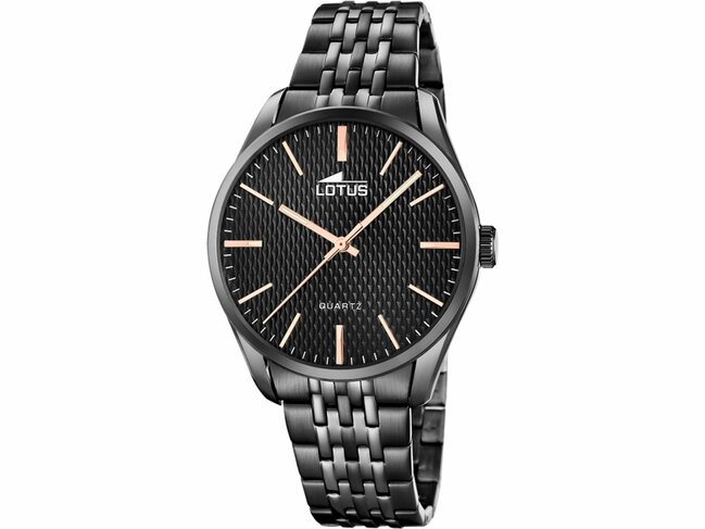 Lotus | Homme | Quartz | Acier Inoxydable | Noir | 41,5mm | 19068/2