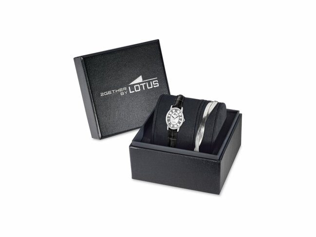 Lotus | Femme | Quartz | Cuir | Montre + Bijou | 19017/2