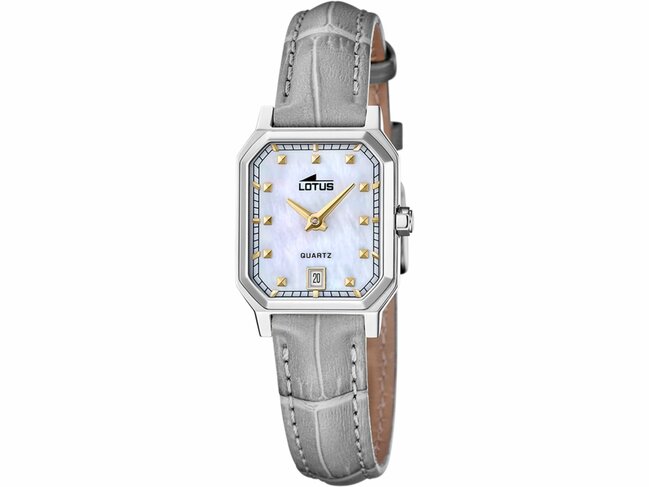 Lotus | Femme | Acier Inoxydable | Cuir | Gris | 19082/2