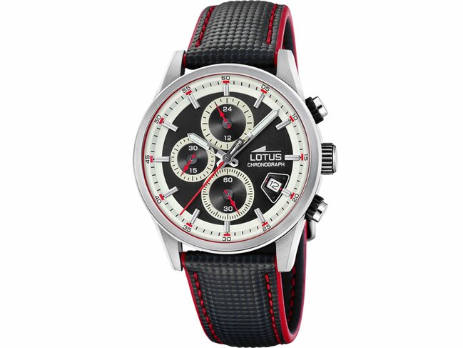 Lotus | Homme | Acier Inoxydable | Cuir | Chrono | 19085/1