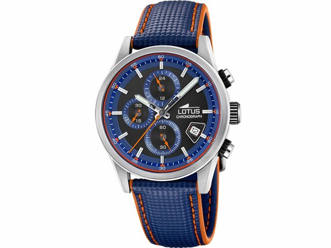 Lotus | Homme | Acier Inoxydable | Cuir | Chrono | 19085/3